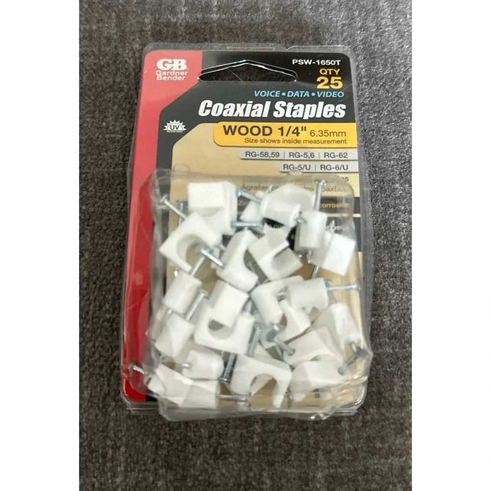 Gardner Bender 1/4-in Plastic Cable Staple 25 -Pack New